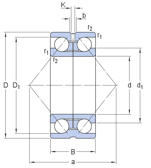 305256D-Angular Contact Ball Bearing